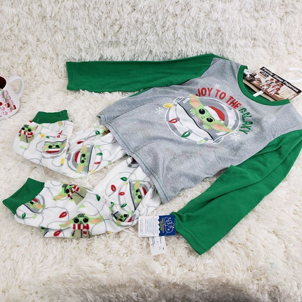 Star Wars 8 Multicolor Mandalorian Baby Yoda Pajama Set  Cute